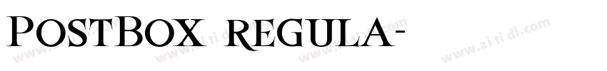 PostBox regula字体转换